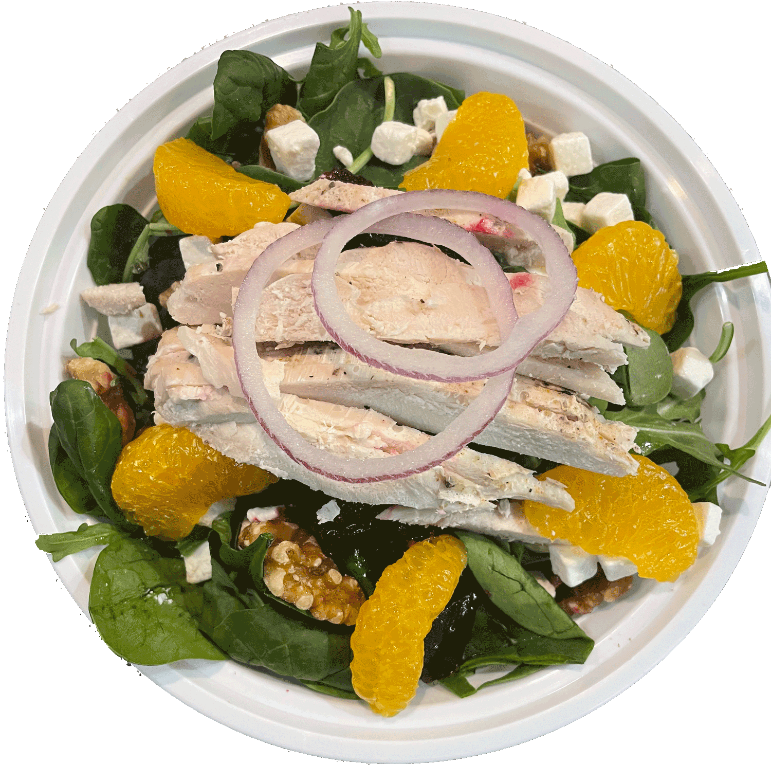 CHICKEN, BEETS,  FETA CHEESE & ORANGE BOWL (WED)