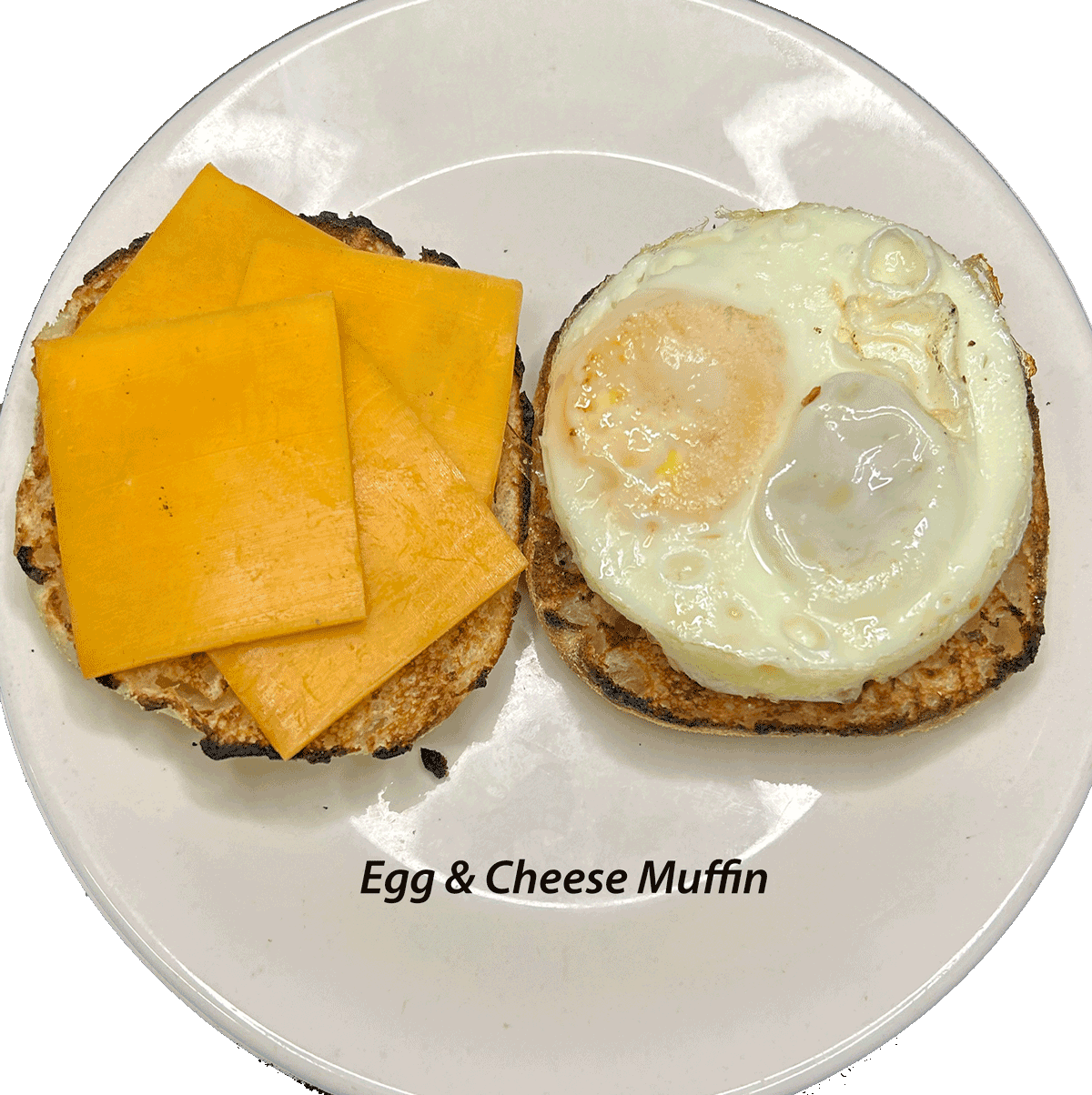 EGG & TOASTED ENGLISH MUFFIN W/CHEESE