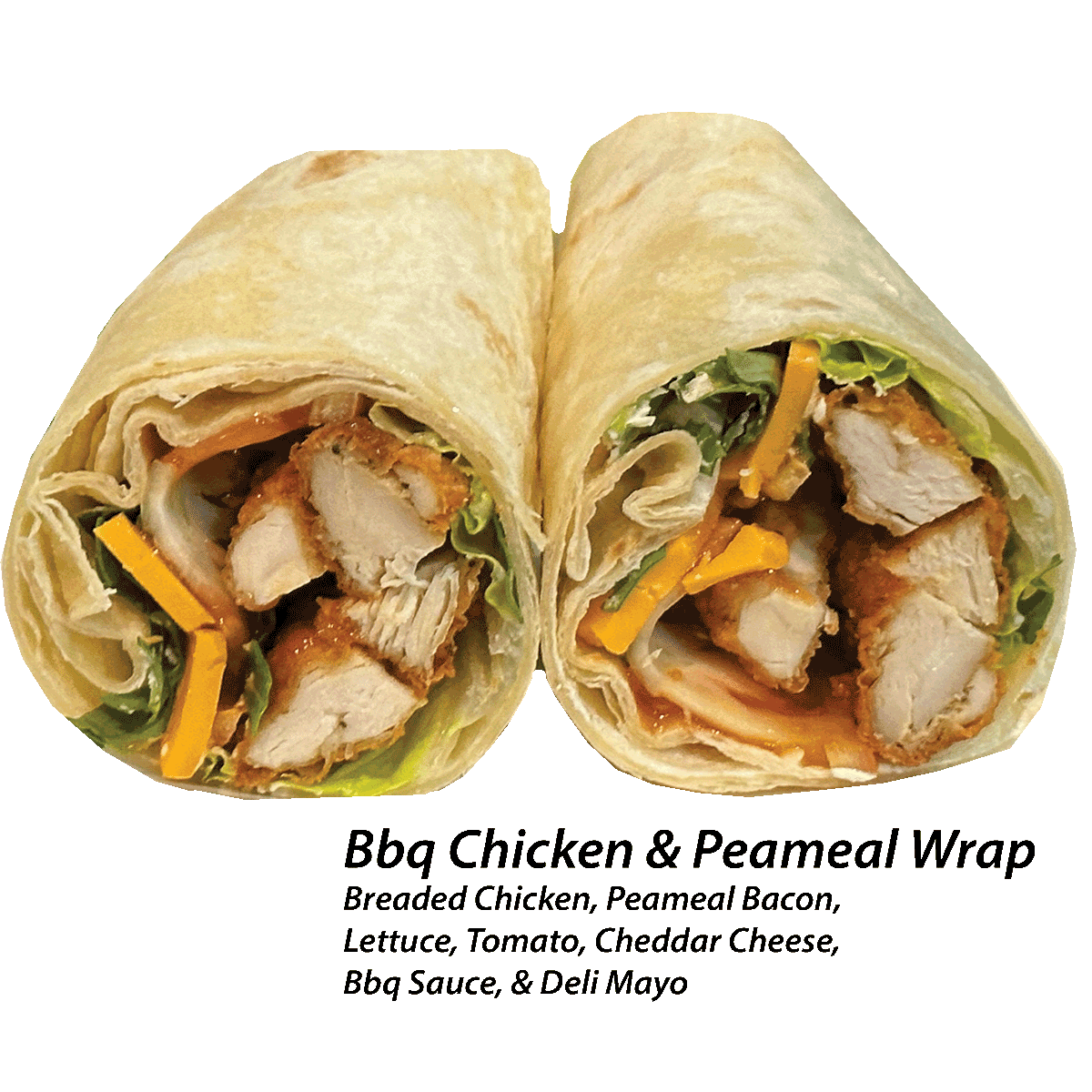 BBQ CHICKEN & PEAMEAL WRAP