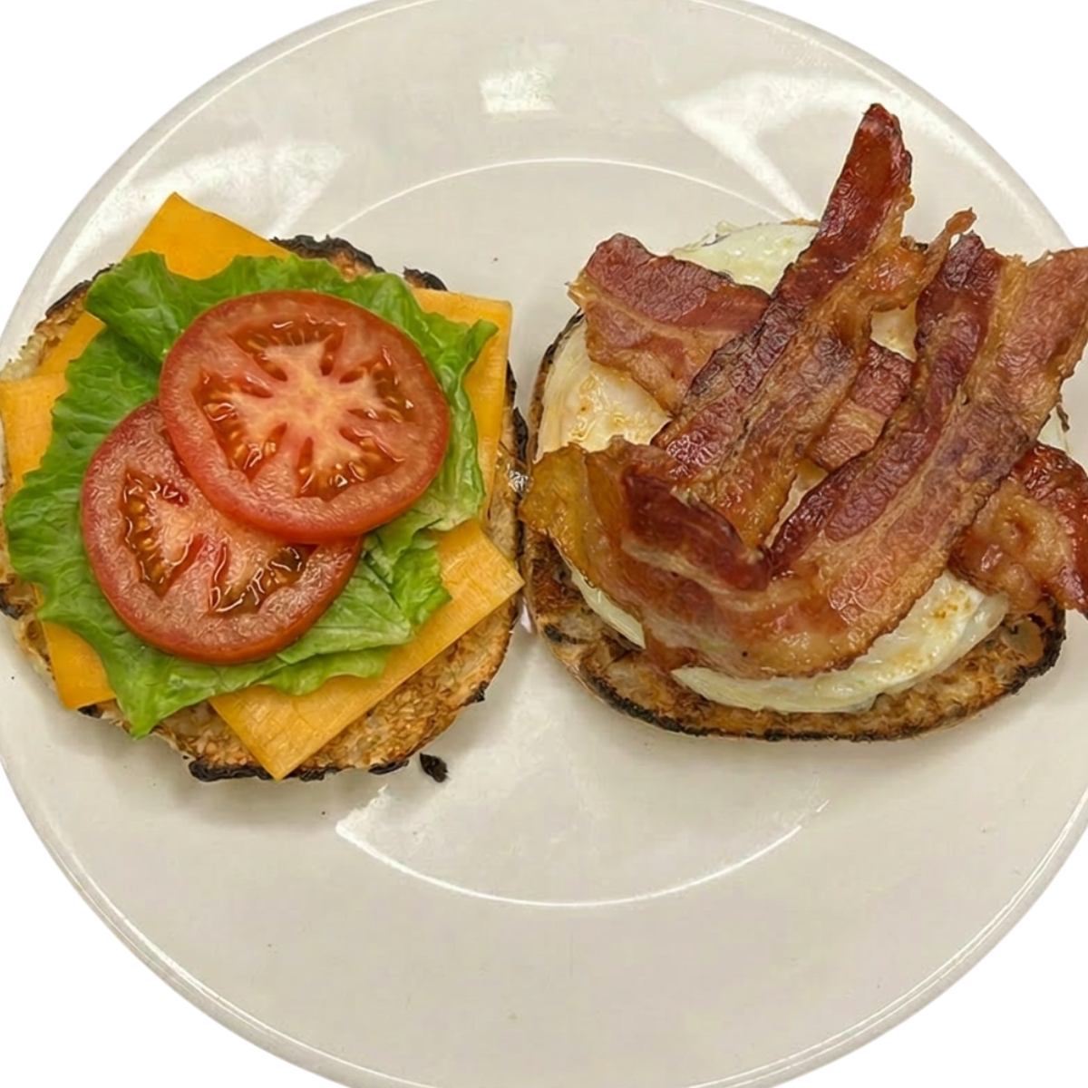 EGG & TOASTED ENGLISH MUFFIN W/ CHEESE (BLT)