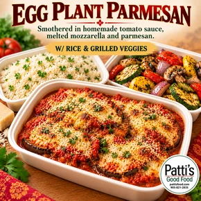 EGGPLANT PARMESAN W/ GRILLED VEGGIES (VEGGIE)