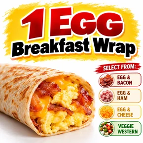 HOT BREAKFAST WRAP (TORTILLAS SHELL)